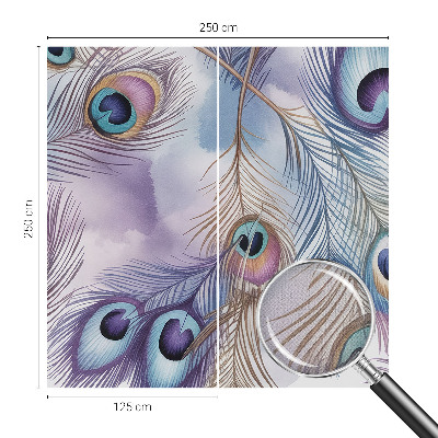 3D fototapetas Påfuglefjer