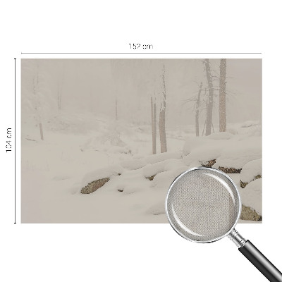 3D fototapetas su sniegu papuoštu miško motyvu