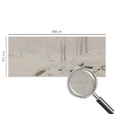 3D fototapetas su sniegu papuoštu miško motyvu