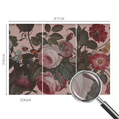 3D fototapetas su gėlėmis ir elegantišku dizainu