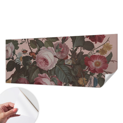 3D fototapetas su gėlėmis ir elegantišku dizainu