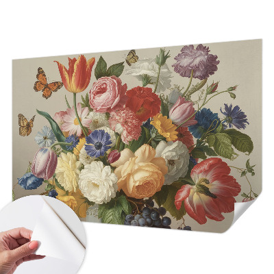 Tapetai Bloomster og sommerfugle