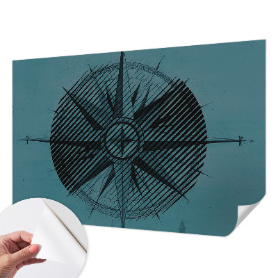 3D fototapetas sienoms su jūrų kompaso motyvu