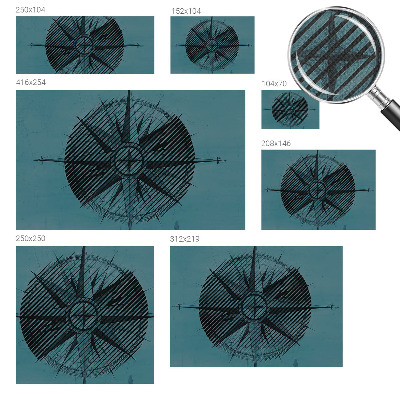 3D fototapetas sienoms su jūrų kompaso motyvu