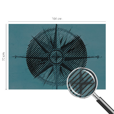 3D fototapetas sienoms su jūrų kompaso motyvu