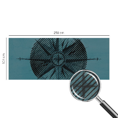 3D fototapetas sienoms su jūrų kompaso motyvu