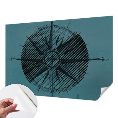 3D fototapetas sienoms su jūrų kompaso motyvu