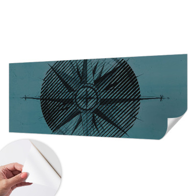 3D fototapetas sienoms su jūrų kompaso motyvu