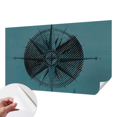 3D fototapetas sienoms su jūrų kompaso motyvu