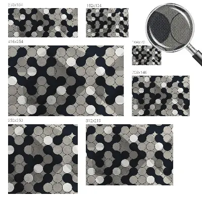 Savaime lipnus fototapetas su geometriniais apskritimais