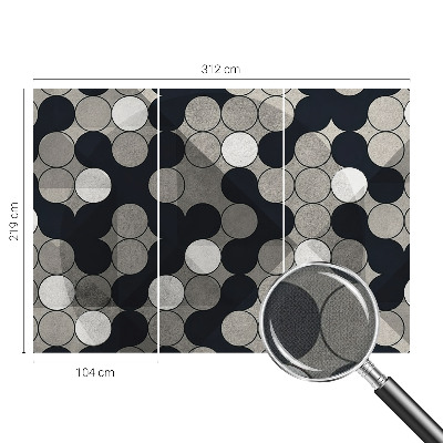 Savaime lipnus fototapetas su geometriniais apskritimais