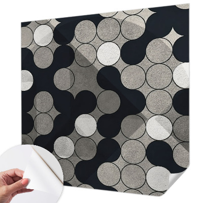 Savaime lipnus fototapetas su geometriniais apskritimais