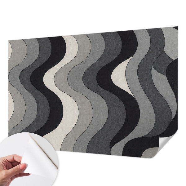 3D fototapetas Grå bølger