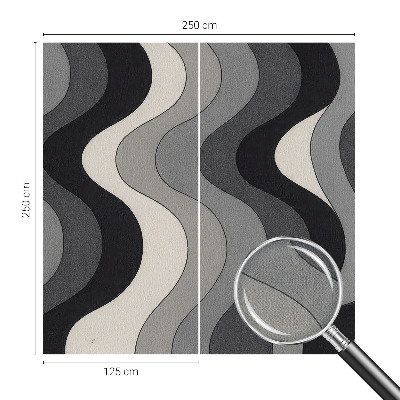 3D fototapetas Grå bølger