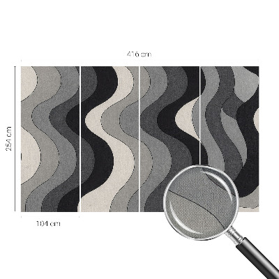 3D fototapetas Grå bølger