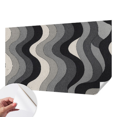 3D fototapetas Grå bølger