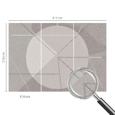 3D fototapetas sienoms su abstrakčia geometrine kompozicija