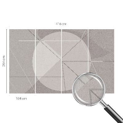 3D fototapetas sienoms su abstrakčia geometrine kompozicija