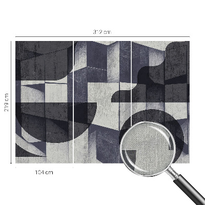 3D fototapetas sienoms su geometrine simetrija
