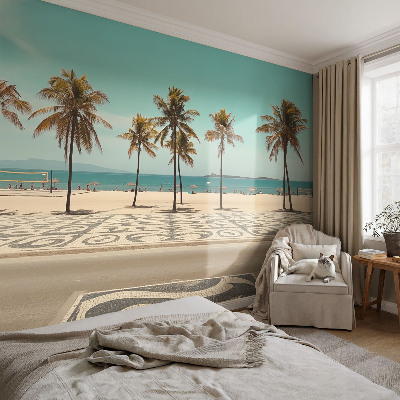 3D fototapetas su Palmerio paplūdimio vaizdu