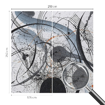 3D fototapetas sienoms su ekspresyvia abstrakcija