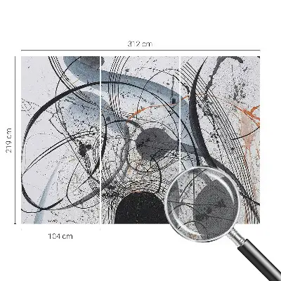 3D fototapetas sienoms su ekspresyvia abstrakcija