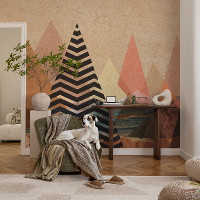 3D fototapetas su abstrakčiu peizažu