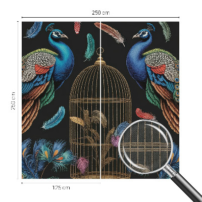 Fototapetas vaiko kambariui su egzotišku pūkelių raštu