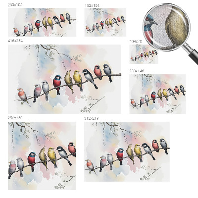 3D fototapetas sienoms Fugle ant žalios