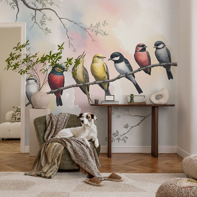 3D fototapetas sienoms Fugle ant žalios