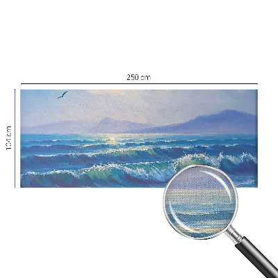 3D fototapetas su jūros bangų motyvu