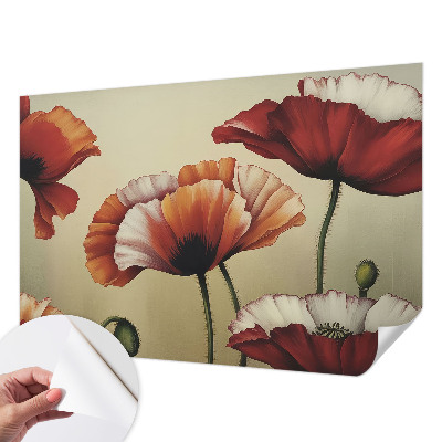Fototapetai su aguonijų piešiniu