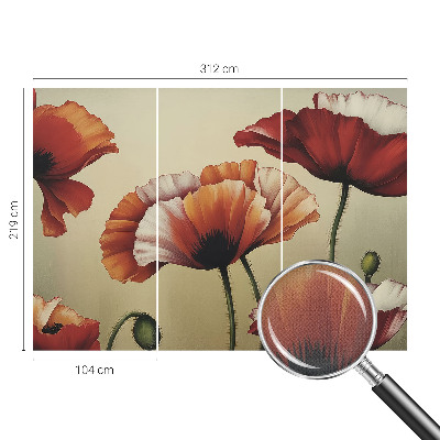Fototapetai su aguonijų piešiniu