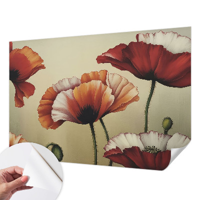 Fototapetai su aguonijų piešiniu
