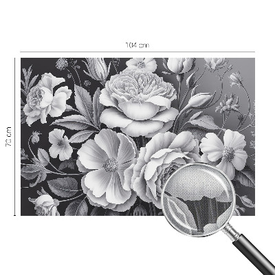 Tapetai Grå bloomster