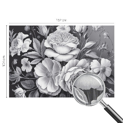 Tapetai Grå bloomster