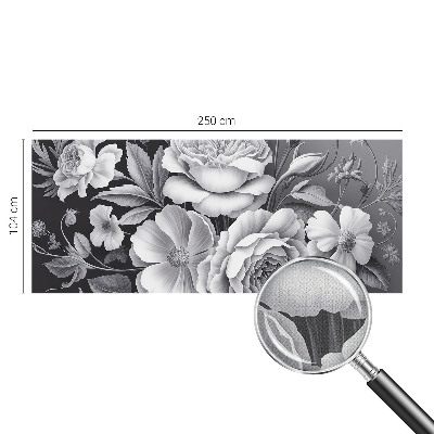 Tapetai Grå bloomster