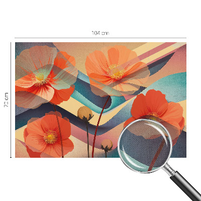 3D fototapetas su sansernių žiedų motyvu
