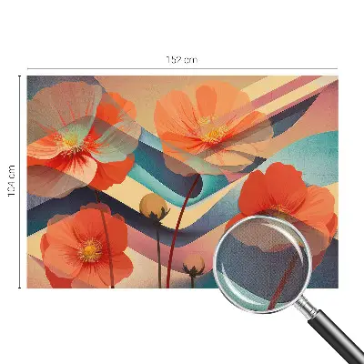 3D fototapetas su sansernių žiedų motyvu