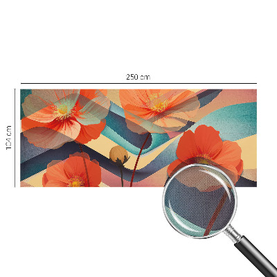 3D fototapetas su sansernių žiedų motyvu