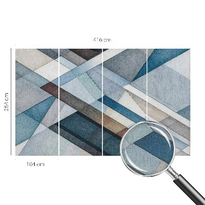 3D fototapetas sienoms su abstrakčios geometrijos motyvu