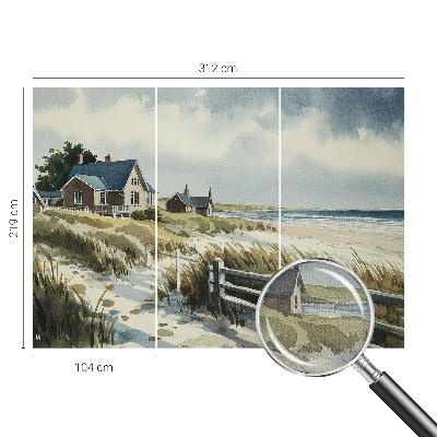 3D fototapetas Paplūdimio kliūtis