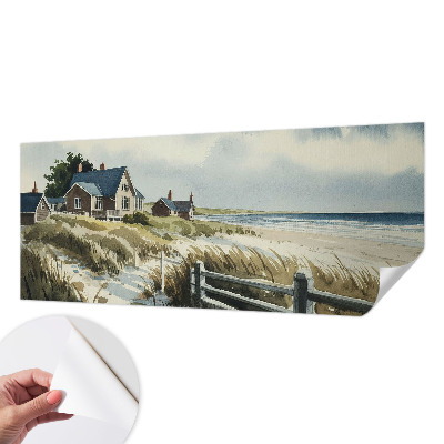 3D fototapetas su paplūdimio kliūtimi