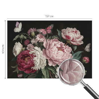 Fototapetai Pæoner og sommerfugle