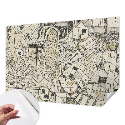 3D fototapetas su geometrine abstrakcija