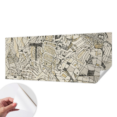 3D fototapetas su geometrine abstrakcija