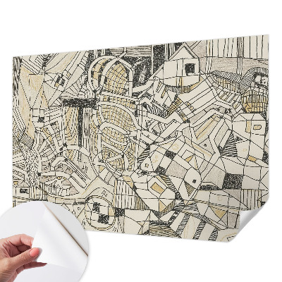 3D fototapetas su geometrine abstrakcija