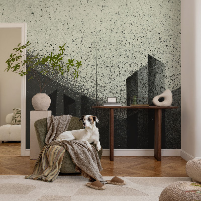 3D fototapetas su didelėmis geometrinėmis formomis (Bigeometrija)
