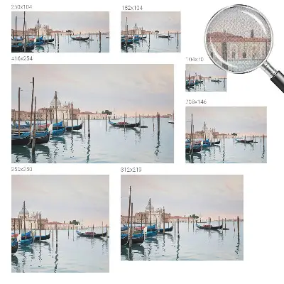 3D fototapetas sienoms su Venecijos kraštovaizdžio motyvu