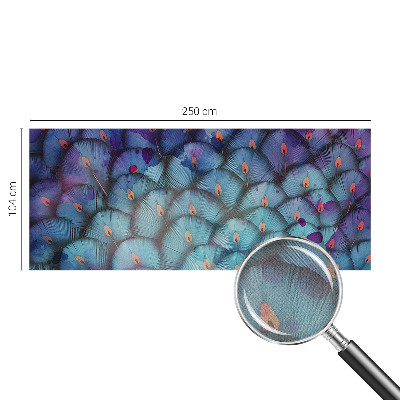 3D fototapetas sienoms su spalvingu plunksnos raštu